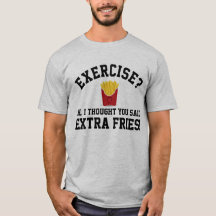 Oefening Extra frietjes Niet-workout Grappig Eten