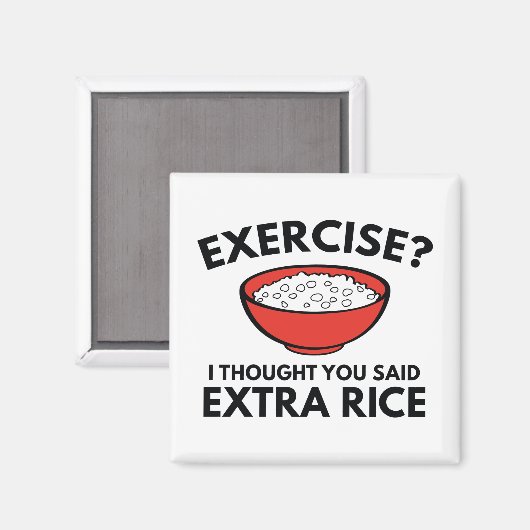 Oefening? Extra rijst Magneet (Voorkant / Achterkant)