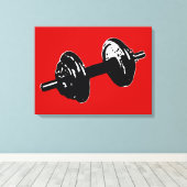 Oefening. Fitness. Gym Canvas Afdruk (Insitu (Houten vloer))
