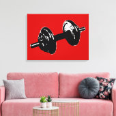 Oefening. Fitness. Gym Canvas Afdruk (Insitu (Woonkamer))