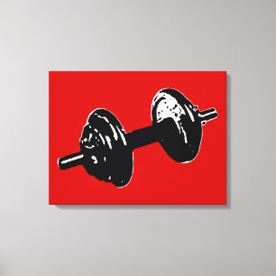 Oefening. Fitness. Gym Canvas Afdruk