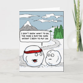 Oefening Frosty Snowman Funny Card Feestdagen Kaart