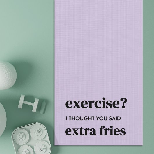 Oefening? Ik dacht dat je extra feeën zei Yogamat