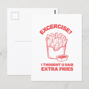 Oefening Ik dacht dat je extra friet zei - Fries L Briefkaart