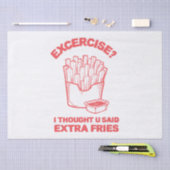 Oefening Ik dacht dat je extra friet zei - Fries L Tissuepapier (Craft)