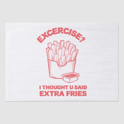 Oefening Ik dacht dat je extra friet zei - Fries L Tissuepapier (Voorkant)