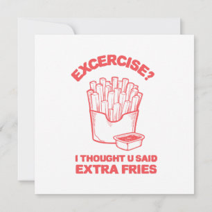 Oefening Ik dacht dat je extra friet zei - Friet L Kaart