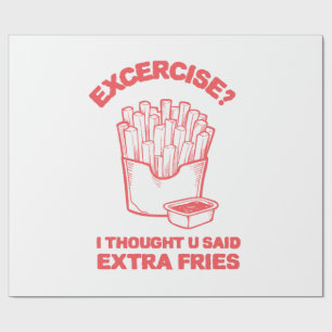 Oefening ik dacht dat je extra friet zei - Frietli Cadeaupapier