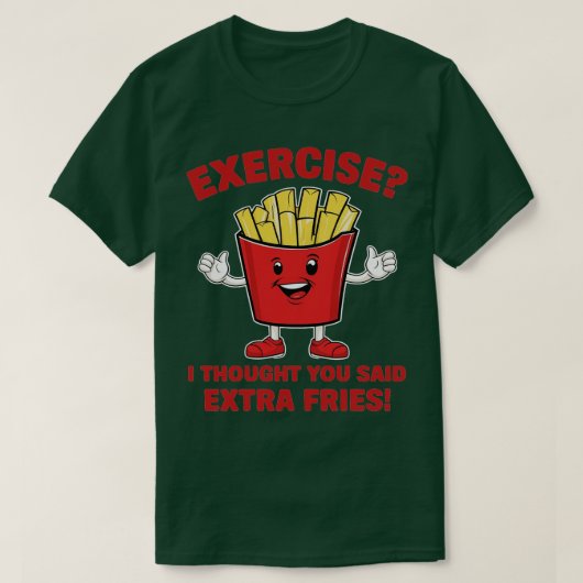 Oefening Ik dacht dat je extra friet zei T-shirt (Design voorkant)