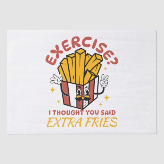 Oefening Ik Dacht Dat Je Extra Friet Zei Tissuepapier (Voorkant)