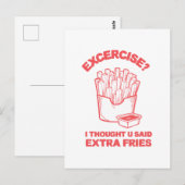 Oefening Ik dacht dat je zei extra frietjes - Frie Briefkaart (Voorkant / Achterkant)