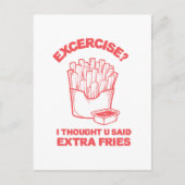 Oefening Ik dacht dat je zei extra frietjes - Frie Briefkaart (Voorkant)