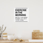 Oefening in de ochtend poster (Keuken)