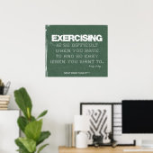 Oefening in groene denim poster (Thuiskantoor)