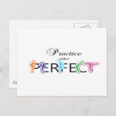 Oefening maakt perfect briefkaart (Voorkant / Achterkant)