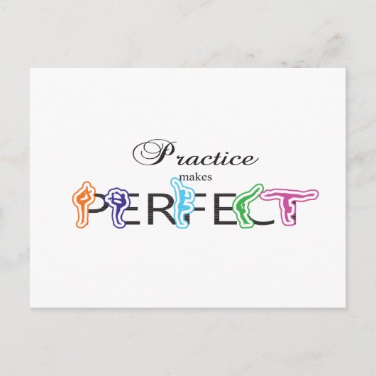 Oefening maakt perfect briefkaart (Voorkant)