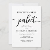 Oefening Maakt Perfect Elegant Repetitie Diner Kaart (Voorkant)