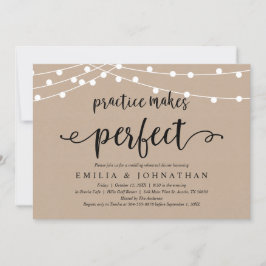 Oefening maakt perfect, rustiek repetitiediner kaart