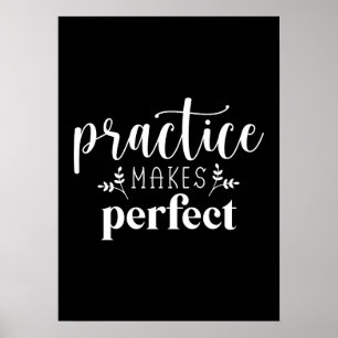 Oefening maakt perfect - succes Motivatie Poster
