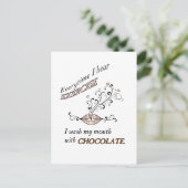 Oefening met chocolade briefkaart (Staand voorkant)