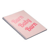 Oefening Motivation Burn Baby roze Notitieboek (Rechterzijde)