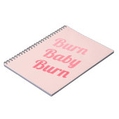 Oefening Motivation Burn Baby roze Notitieboek (Linkerzijde)
