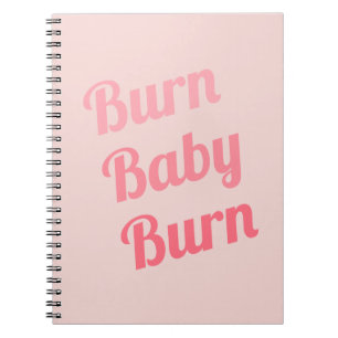 Oefening Motivation Burn Baby roze Notitieboek