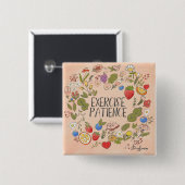 Oefening PatiëntenButton Vierkante Button 5,1 Cm (Voorkant /achterkant)