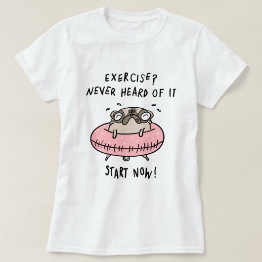 Oefening Pug T-shirt (Design voorkant)