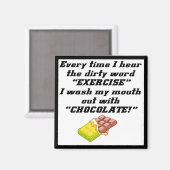 Oefening Vies Woord Grappige T-shirts Cadeaus Magneet (Voorkant / Achterkant)