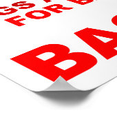 Oefening = Vlees Grappige Poster (Hoek)