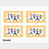 Oefening voor plezier rechthoekige sticker (Vel)