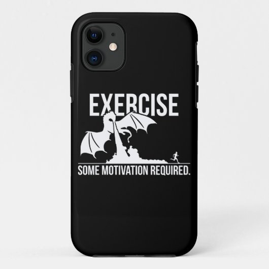 Oefening, wat motivatie nodig, draak - grappig Case-Mate iPhone case (Achterkant)