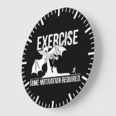 Oefening, wat motivatie nodig, draak - grappig grote klok (Hoek)