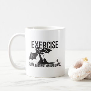 Oefening, wat motivatie nodig, draak - grappig koffiemok