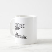 Oefening, wat motivatie nodig, draak - grappig koffiemok (Voorkant links)