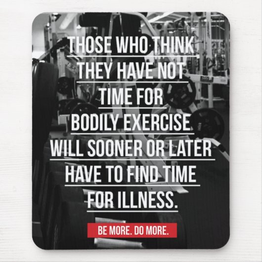 Oefening - Workout Motivatie Muismat (Voorkant)