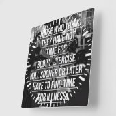 Oefening - Workout Motivatie Vierkante Klok (Hoek)