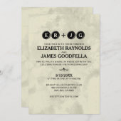 Oefeningen voor schrijfmachines - bruiloft kaart (Voorkant / Achterkant)