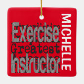 Oefeninstructeur Extraordinaire CUSTOM Keramisch Ornament (Achterkant)