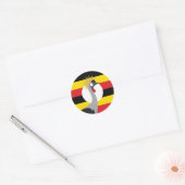 Oeganda Afrikaanse kraan Oegandese nationale diere Ronde Sticker (Envelop)