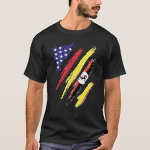 Oeganda-Amerikaanse Groene Vlag VS Patriot Heritag T-shirt
