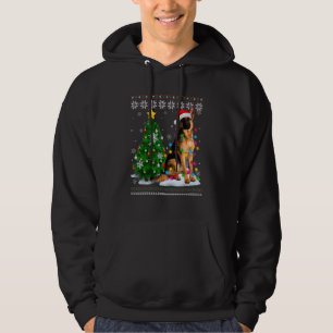 Oeganda-Duitse Shepherd Dog Santa Hat-kerstboom Hoodie