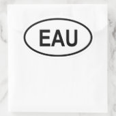 Oeganda "EAU" Ovale Sticker (Tas)