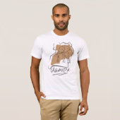 Oeganda Elephant kaart overzicht T-shirt (Voorkant volledig)