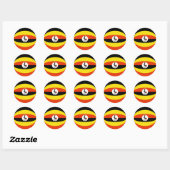 Oeganda Fisheye Vlag Sticker (Vel)