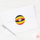 Oeganda Fisheye Vlag Sticker (Envelop)