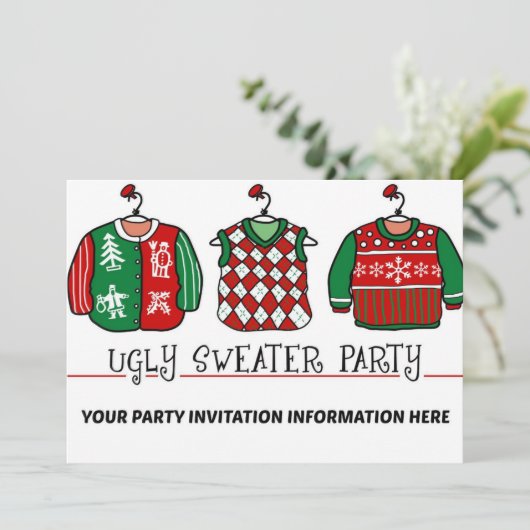 Oeganda kerstfeestelijke uitnodiging (Staand voorkant)