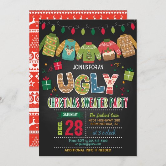 Oeganda kerstfeestelijke uitnodiging (Voorkant / Achterkant)