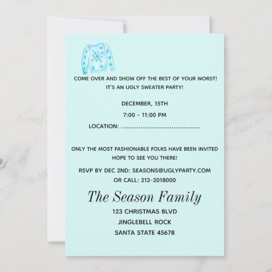 Oeganda kerstfeestelijke uitnodiging (Achterkant)